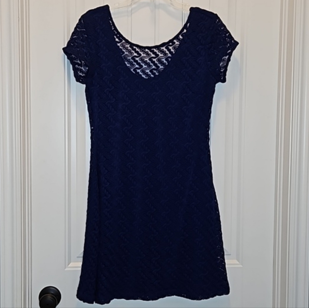 Apt 9 Crochet Lace Overlay Fit and Flare Style Dress